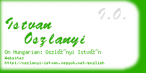 istvan oszlanyi business card